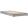 Estructura cama madera ingeniería metal gris Sonoma 100x200 cm de vidaXL, Camas y somieres - Ref: Foro24-845174, Precio: 58,9...