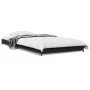 Estructura de cama madera de ingeniería y metal negra 90x190 cm de vidaXL, Camas y somieres - Ref: Foro24-845181, Precio: 69,...