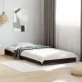 Black engineered wood and metal bed frame 90x190 cm by vidaXL, Beds and slatted bases - Ref: Foro24-845181, Price: 69,28 €, D...