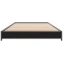 Black engineered wood and metal bed frame 90x190 cm by vidaXL, Beds and slatted bases - Ref: Foro24-845181, Price: 69,28 €, D...