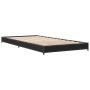 Estructura de cama madera de ingeniería y metal negra 90x190 cm de vidaXL, Camas y somieres - Ref: Foro24-845181, Precio: 70,...