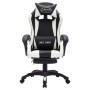 Gaming-Stuhl mit RGB-LED-Lichtern aus schwarzem und weißem Kunstleder von vidaXL, Bürostühle - Ref: Foro24-288011, Preis: 201...