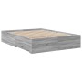 Cama con cajones madera ingeniería gris Sonoma 120x190 cm de vidaXL, Camas y somieres - Ref: Foro24-3280417, Precio: 180,23 €...