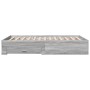 Cama con cajones madera ingeniería gris Sonoma 120x190 cm de vidaXL, Camas y somieres - Ref: Foro24-3280417, Precio: 180,23 €...