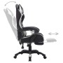Gaming-Stuhl mit RGB-LED-Lichtern aus schwarzem und weißem Kunstleder von vidaXL, Bürostühle - Ref: Foro24-288011, Preis: 201...