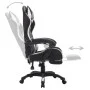 Gaming-Stuhl mit RGB-LED-Lichtern aus schwarzem und weißem Kunstleder von vidaXL, Bürostühle - Ref: Foro24-288011, Preis: 205...