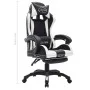 Gaming-Stuhl mit RGB-LED-Lichtern aus schwarzem und weißem Kunstleder von vidaXL, Bürostühle - Ref: Foro24-288011, Preis: 205...