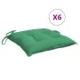 Gartenstuhlkissen 6 Stück aus grünem Oxford-Stoff 40x40x7 cm von vidaXL, Kissen für Stühle und Sofas - Ref: Foro24-361467, Pr...