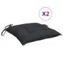 Gartensesselkissen 2 Stück aus schwarzem Oxford-Stoff 40x40x7 cm von vidaXL, Kissen für Stühle und Sofas - Ref: Foro24-361471...