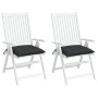 Cojines de silla de jardín 2 uds tela Oxford negro 40x40x7 cm by vidaXL, Cushions for chairs and sofas - Ref: Foro24-361471, ...