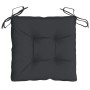 Cojines de silla de jardín 2 uds tela Oxford negro 40x40x7 cm