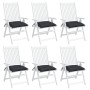Cojines de silla de jardín 6 uds tela Oxford negro 40x40x7 cm by vidaXL, Cushions for chairs and sofas - Ref: Foro24-361473, ...