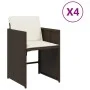 Sillas de jardín con cojines 4 unidades ratán sintético marrón by vidaXL, Garden chairs - Ref: Foro24-4007458, Price: 203,13 ...