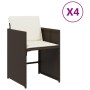 Sillas de jardín con cojines 4 unidades ratán sintético marrón by vidaXL, Garden chairs - Ref: Foro24-4007458, Price: 166,81 ...
