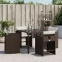 Gartenstühle mit Kissen, 4 Stück, aus braunem synthetischem Rattan. von vidaXL, Gartenstühle - Ref: Foro24-4007458, Preis: 20...