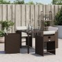 Sillas de jardín con cojines 4 unidades ratán sintético marrón by vidaXL, Garden chairs - Ref: Foro24-4007458, Price: 166,81 ...