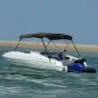 Schwarzes Bimini-Verdeck mit 3 Bögen, 183x196x137 cm. von vidaXL, Aufbewahrungsabdeckungen für Boote - Ref: Foro24-94805, Pre...