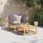 Gartenecksofa aus massiver Akazie und Kissen 73x73x65 cm von vidaXL, Modulare Sofas für den Außenbereich - Ref: Foro24-366494...