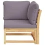 Gartenecksofa aus massiver Akazie und Kissen 73x73x65 cm von vidaXL, Modulare Sofas für den Außenbereich - Ref: Foro24-366494...