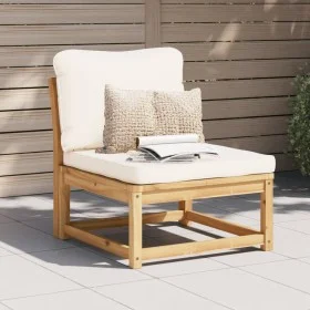 Sofá de jardín con cojines madera maciza acacia by vidaXL, Modular outdoor sofas - Ref: Foro24-366489, Price: 123,30 €, Disco...