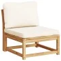 Sofá de jardín con cojines madera maciza acacia de vidaXL, Sofás modulares de exterior - Ref: Foro24-366489, Precio: 123,30 €...