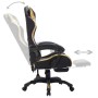 Gaming-Stuhl mit RGB-LED-Leuchten, Kunstleder, Gold und Schwarz von vidaXL, Bürostühle - Ref: Foro24-288008, Preis: 190,58 €,...