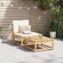Sofá de jardín con cojines madera maciza acacia de vidaXL, Sofás modulares de exterior - Ref: Foro24-366489, Precio: 123,30 €...
