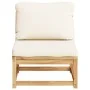Sofá de jardín con cojines madera maciza acacia de vidaXL, Sofás modulares de exterior - Ref: Foro24-366489, Precio: 123,30 €...