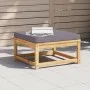 Taburete de jardín con cojines madera maciza de acacia by vidaXL, Modular outdoor sofas - Ref: Foro24-366496, Price: 109,57 €...
