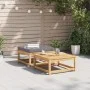 Taburete de jardín con cojines madera maciza de acacia by vidaXL, Modular outdoor sofas - Ref: Foro24-366496, Price: 109,57 €...