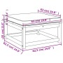 Gartenhocker mit massiven Akazienholz-Kissen von vidaXL, Modulare Sofas für den Außenbereich - Ref: Foro24-366496, Preis: 112...
