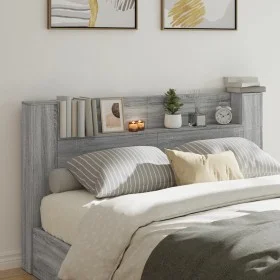 Sonoma gray LED bed headboard 180x16.5x103.5 cm by vidaXL, Headboards and footboards - Ref: Foro24-839264, Price: 115,92 €, D...
