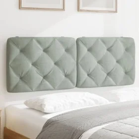 Light gray velvet padded headboard 120 cm by vidaXL, Headboards and footboards - Ref: Foro24-374720, Price: 36,42 €, Discount: %