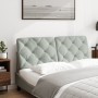 Light gray velvet padded headboard 120 cm by vidaXL, Headboards and footboards - Ref: Foro24-374720, Price: 36,80 €, Discount: %