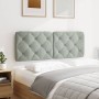 Light gray velvet padded headboard 120 cm by vidaXL, Headboards and footboards - Ref: Foro24-374720, Price: 36,80 €, Discount: %