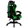 Silla gaming con luces LED RGB cuero sintético verde y negro de vidaXL, Sillas de oficina - Ref: Foro24-288009, Precio: 198,2...