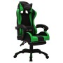 Silla gaming con luces LED RGB cuero sintético verde y negro de vidaXL, Sillas de oficina - Ref: Foro24-288009, Precio: 198,2...