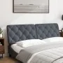 Cabecero de cama acolchado terciopelo gris oscuro 160 cm de vidaXL, Cabeceros y pies de cama - Ref: Foro24-374734, Precio: 80...