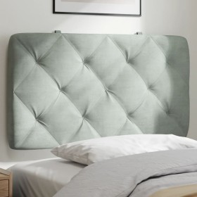 Light gray velvet padded headboard 90 cm by vidaXL, Headboards and footboards - Ref: Foro24-374708, Price: 37,58 €, Discount: %