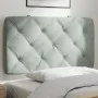 Cabecero de cama acolchado terciopelo gris claro 90 cm de vidaXL, Cabeceros y pies de cama - Ref: Foro24-374708, Precio: 37,5...