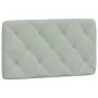 Cabecero de cama acolchado terciopelo gris claro 90 cm de vidaXL, Cabeceros y pies de cama - Ref: Foro24-374708, Precio: 37,5...