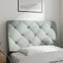 Cabecero de cama acolchado terciopelo gris claro 90 cm de vidaXL, Cabeceros y pies de cama - Ref: Foro24-374708, Precio: 37,5...