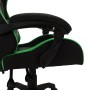 Silla gaming con luces LED RGB cuero sintético verde y negro de vidaXL, Sillas de oficina - Ref: Foro24-288009, Precio: 198,2...