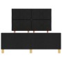 Estructura de cama con cabecera Negro 140 x 200 cm tela