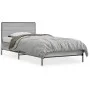 Sonoma gray metal engineered wood bed frame 90x200 cm by vidaXL, Beds and slatted bases - Ref: Foro24-845520, Price: 82,43 €,...
