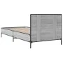 Sonoma-graues Metall-Holzwerkstoff-Bettgestell 90 x 200 cm von vidaXL, Betten und Lattenroste - Ref: Foro24-845520, Preis: 82...