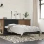 Engineered wood and black metal bed frame 90x200 cm by vidaXL, Beds and slatted bases - Ref: Foro24-845517, Price: 81,74 €, D...
