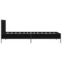 Engineered wood and black metal bed frame 90x200 cm by vidaXL, Beds and slatted bases - Ref: Foro24-845517, Price: 81,74 €, D...