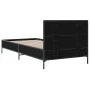 Engineered wood and black metal bed frame 90x200 cm by vidaXL, Beds and slatted bases - Ref: Foro24-845517, Price: 81,74 €, D...