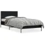 Estructura de cama madera de ingeniería y metal negra 75x190 cm de vidaXL, Camas y somieres - Ref: Foro24-845557, Precio: 93,...